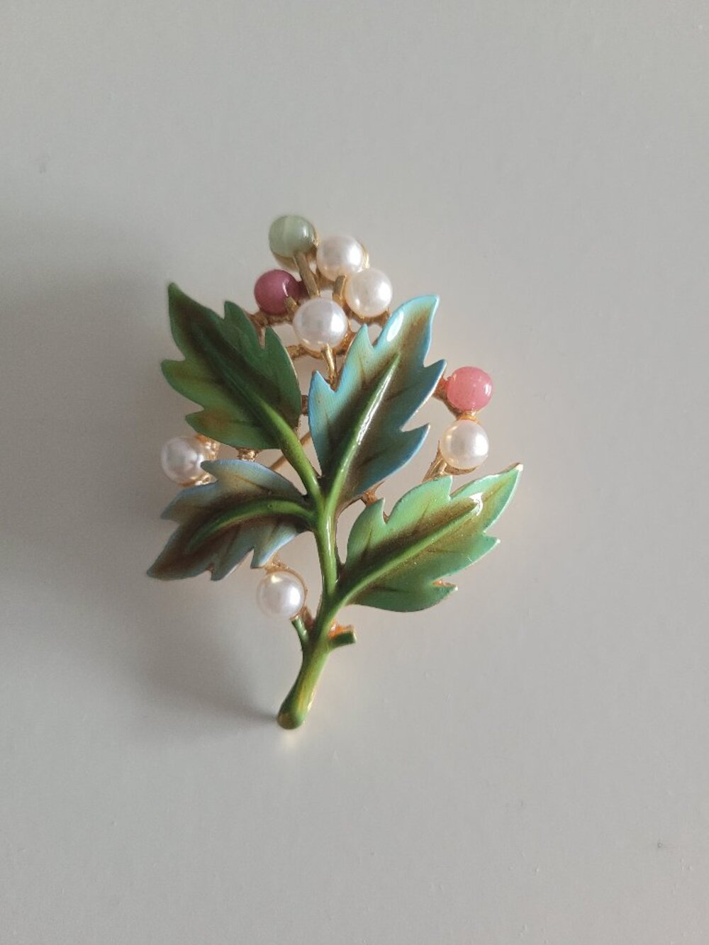 Ben-Amun Real Pearl and Gold Plate* Bouquet/Flower Brooch/Pin